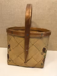 CHIP BASKET, painted, 20th century.