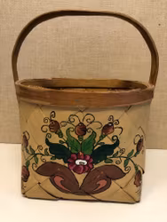 CHIP BASKET, painted, 20th century.