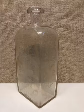 BREW BOTTLE, etched decoration, 19th century