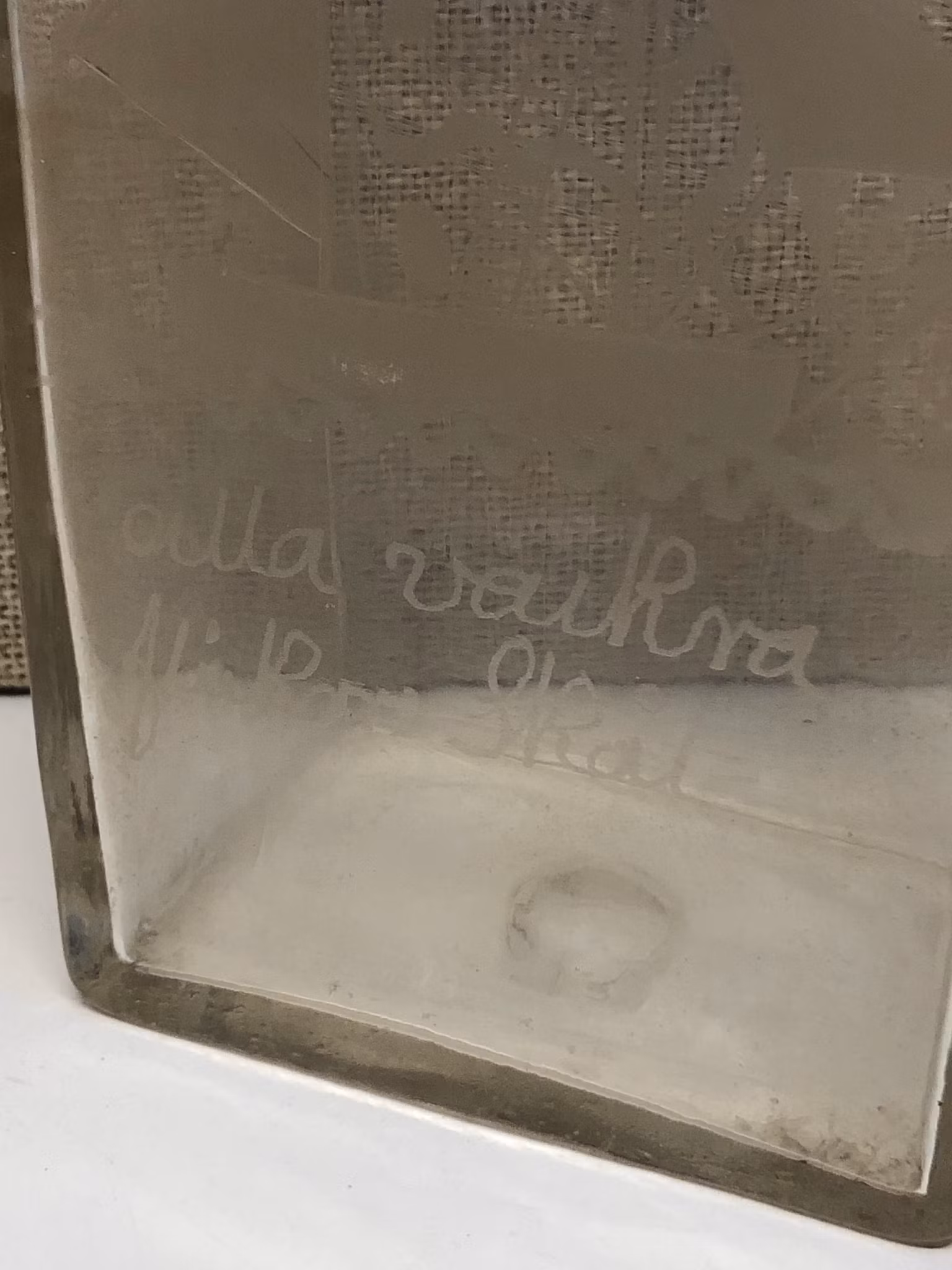 BREW BOTTLE, etched decoration, 19th century