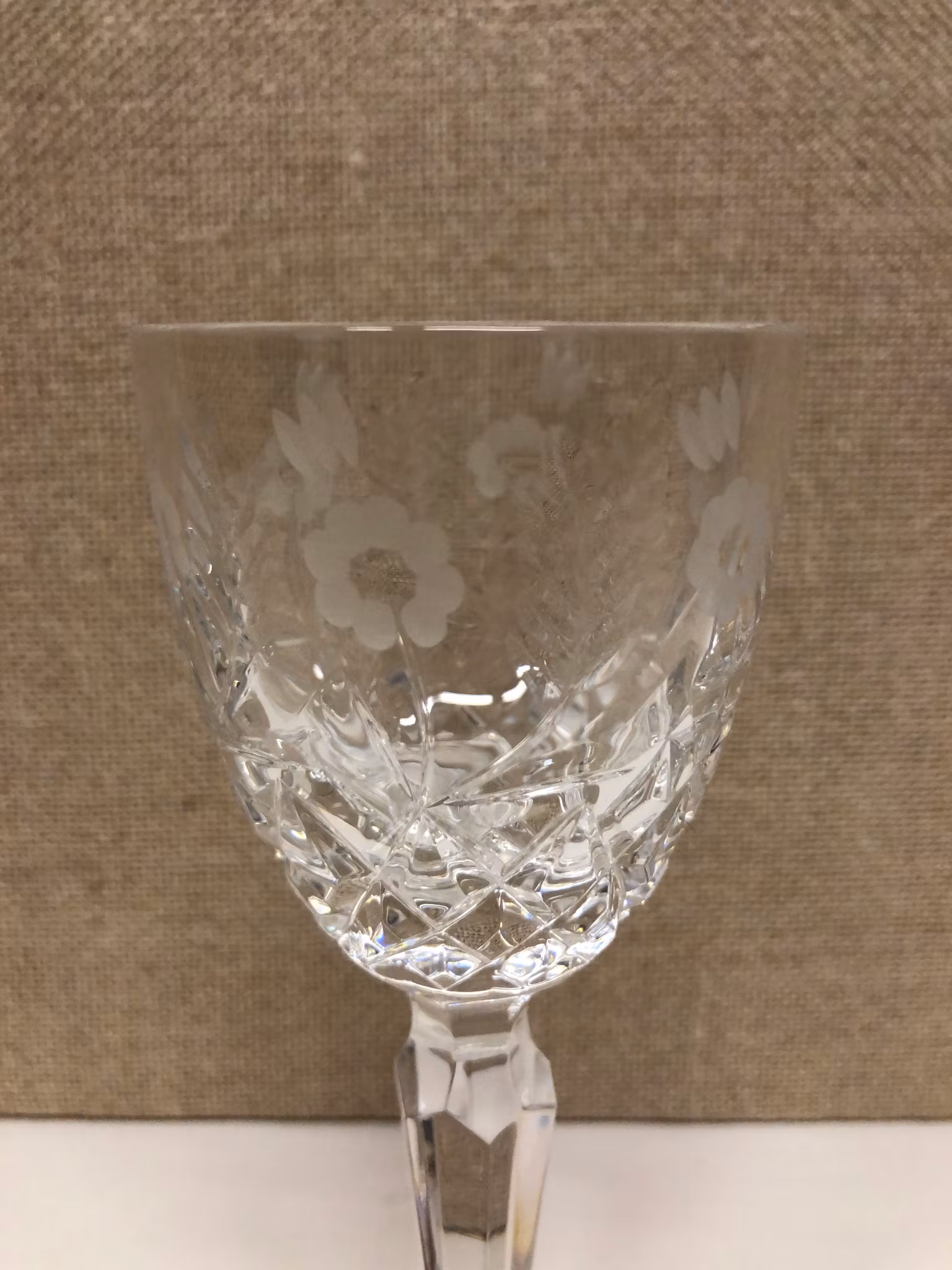 STRONG WINE GLASS/LIQUOR crystal, "Haga" design Duka, Kosta Boda.