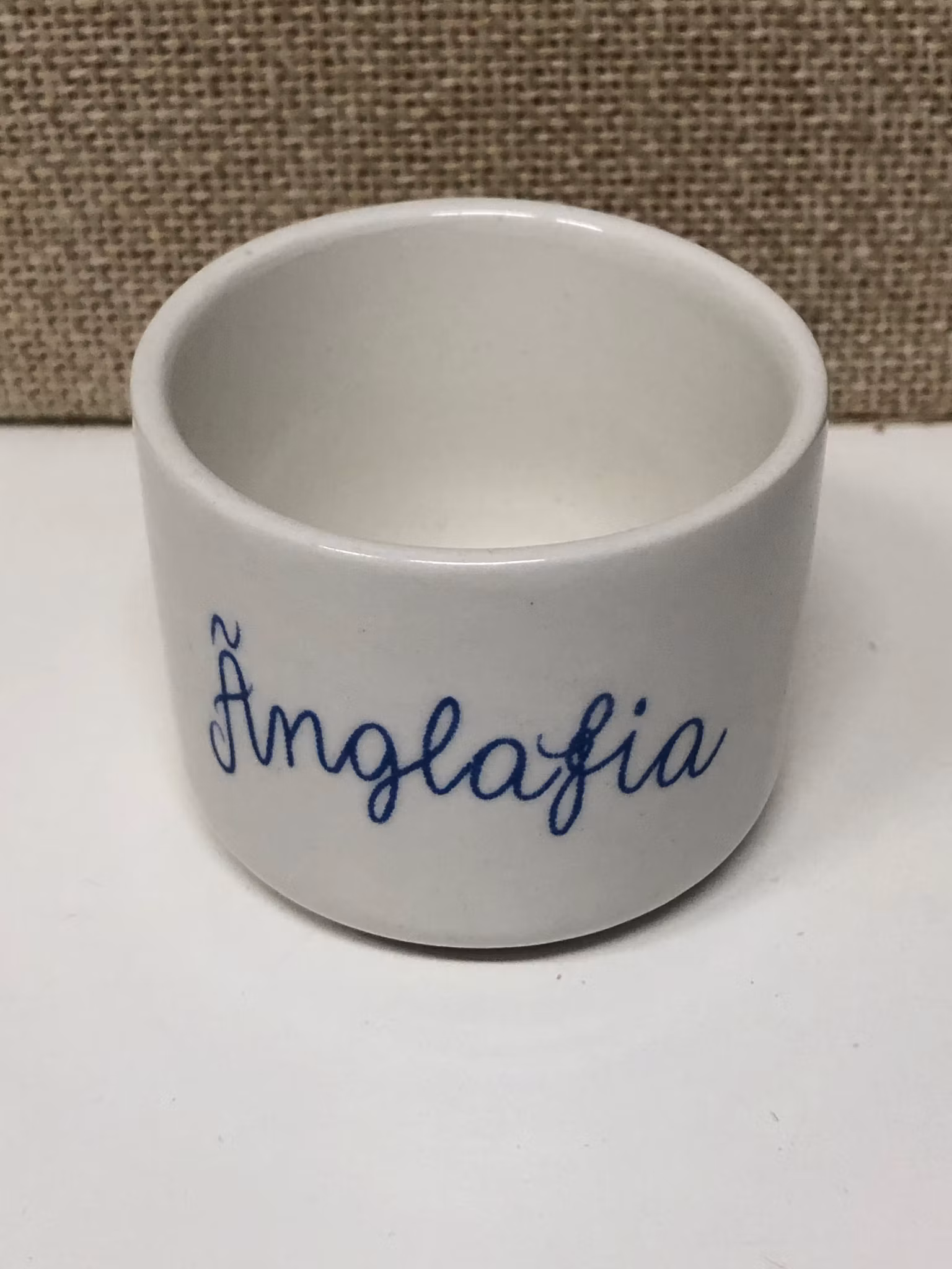ÄGGKOPP, flintgods, "Änglafia" Margareta Hennix, Gustavsberg.