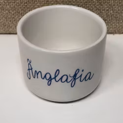 ÄGGKOPP, flintgods, "Änglafia" Margareta Hennix, Gustavsberg.