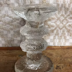 CANDLE STAKE, glass "Festivo" Timo Sarpaneva, Iittala.