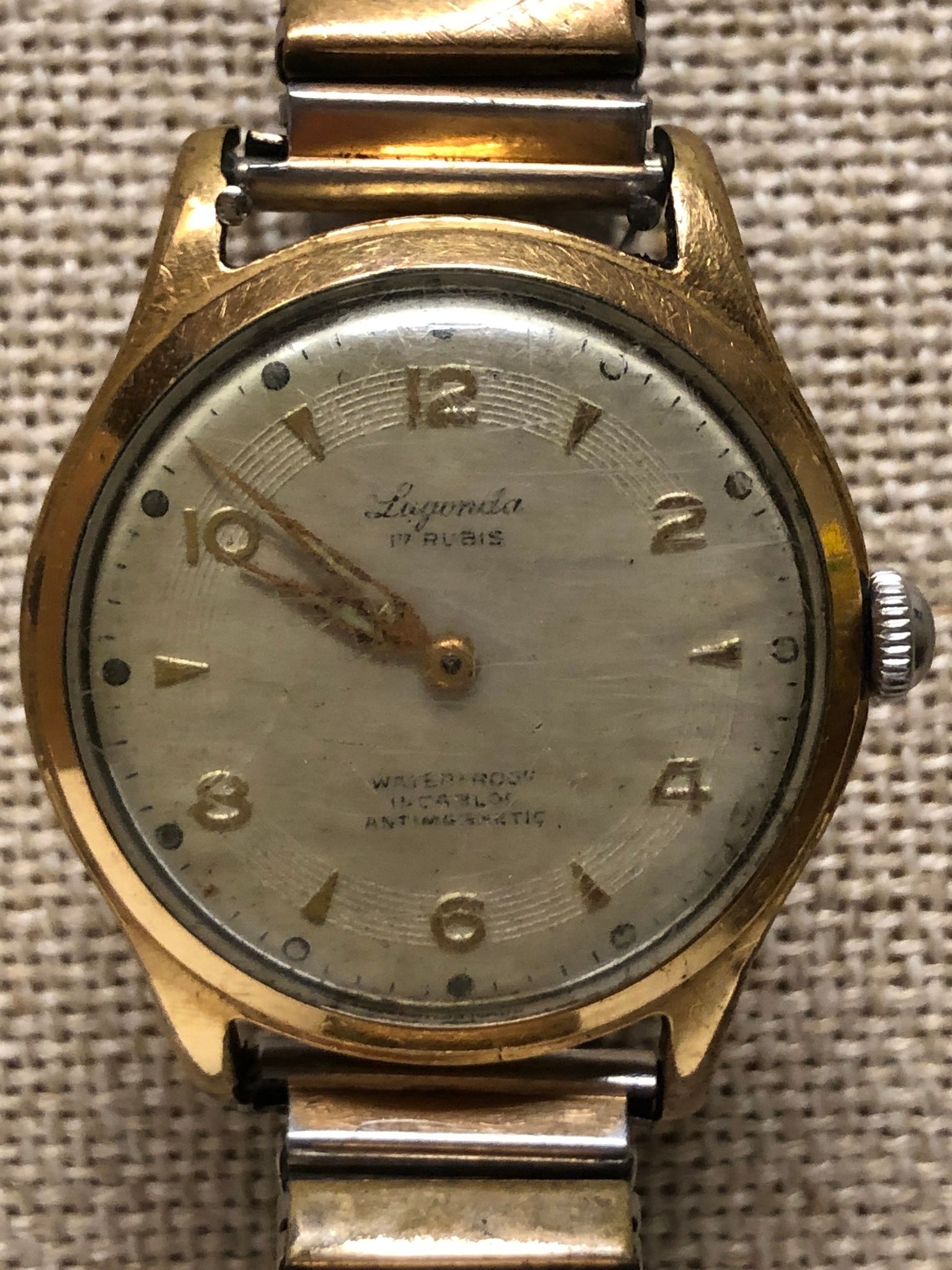 ARMBANDSUR, herr, Lagonda 17 rubins, 35 mm.