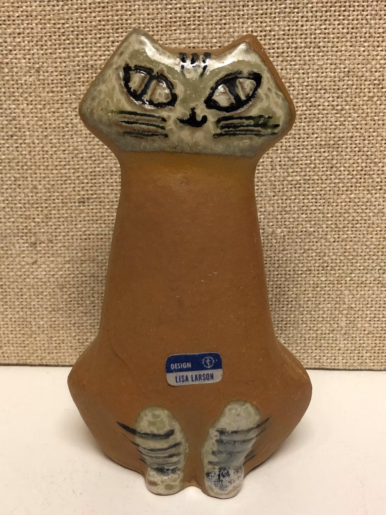 KATT figurin, keramik, Lilla Zoo, Lisa Larson, Gustavsberg 1956-1978
