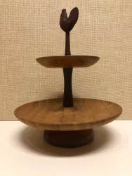 KAKFAT, två våningar, teak, 1950/60-tal.