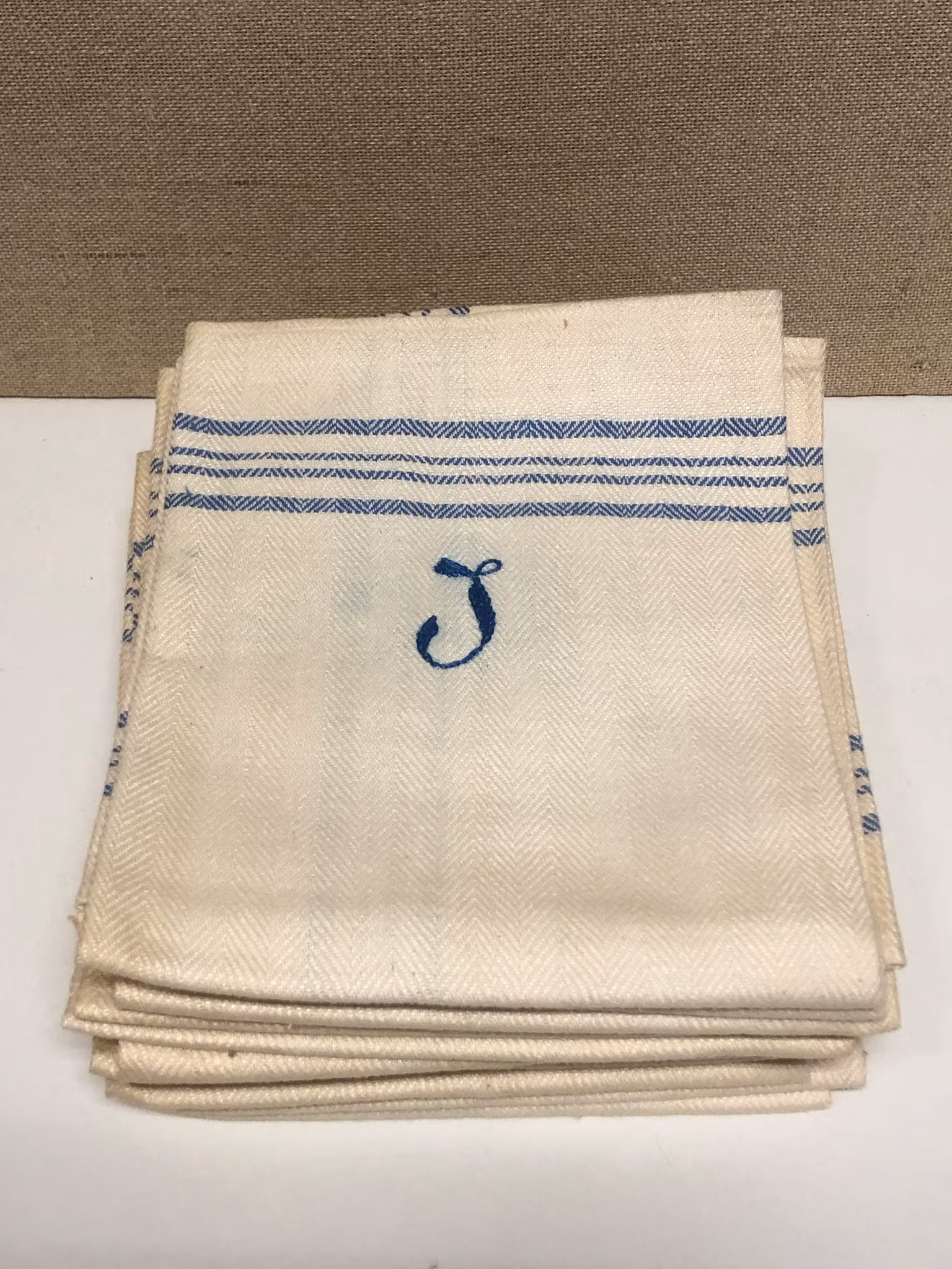 LINNEHANDDUKAR 12 st. Oanvända, 1900-tal.