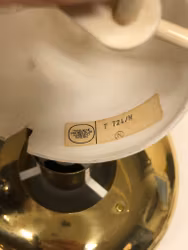 TAKLAMPA, mässing, Hans-Agne Jakobsson, modell T724, Markaryd.
