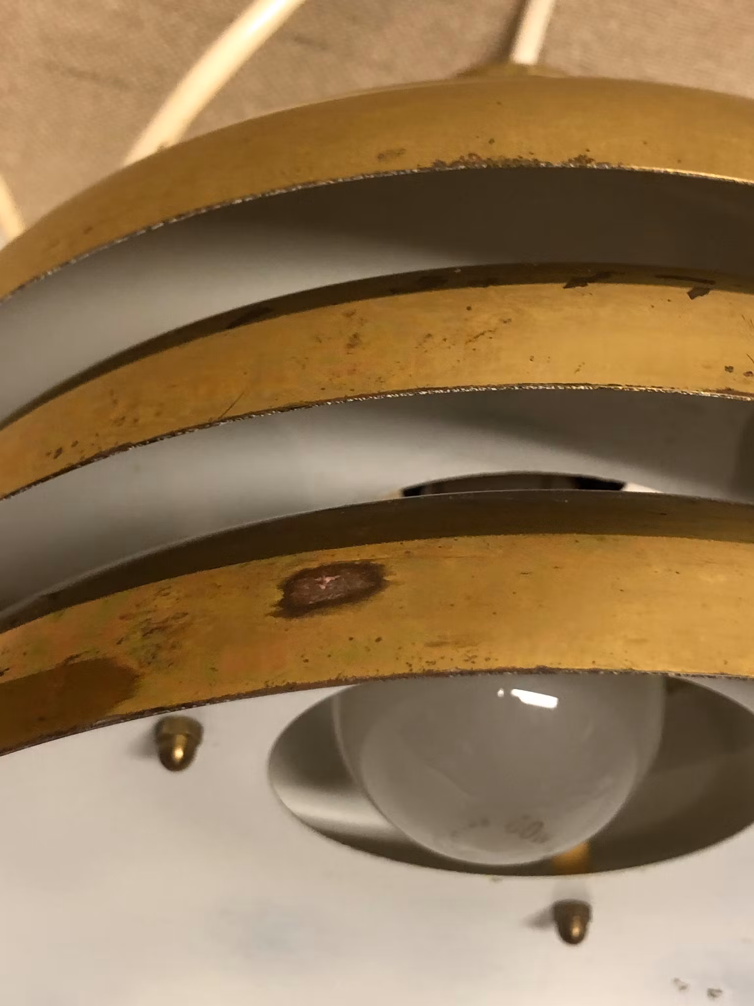 TAKLAMPA, mässing, Hans-Agne Jakobsson, modell T724, Markaryd.
