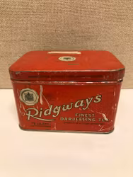 PLÅTBURK, Ridgways Finest Darjeeling Tea, England.
