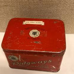 TIN CAN, Ridgway's Finest Darjeeling Tea, England.