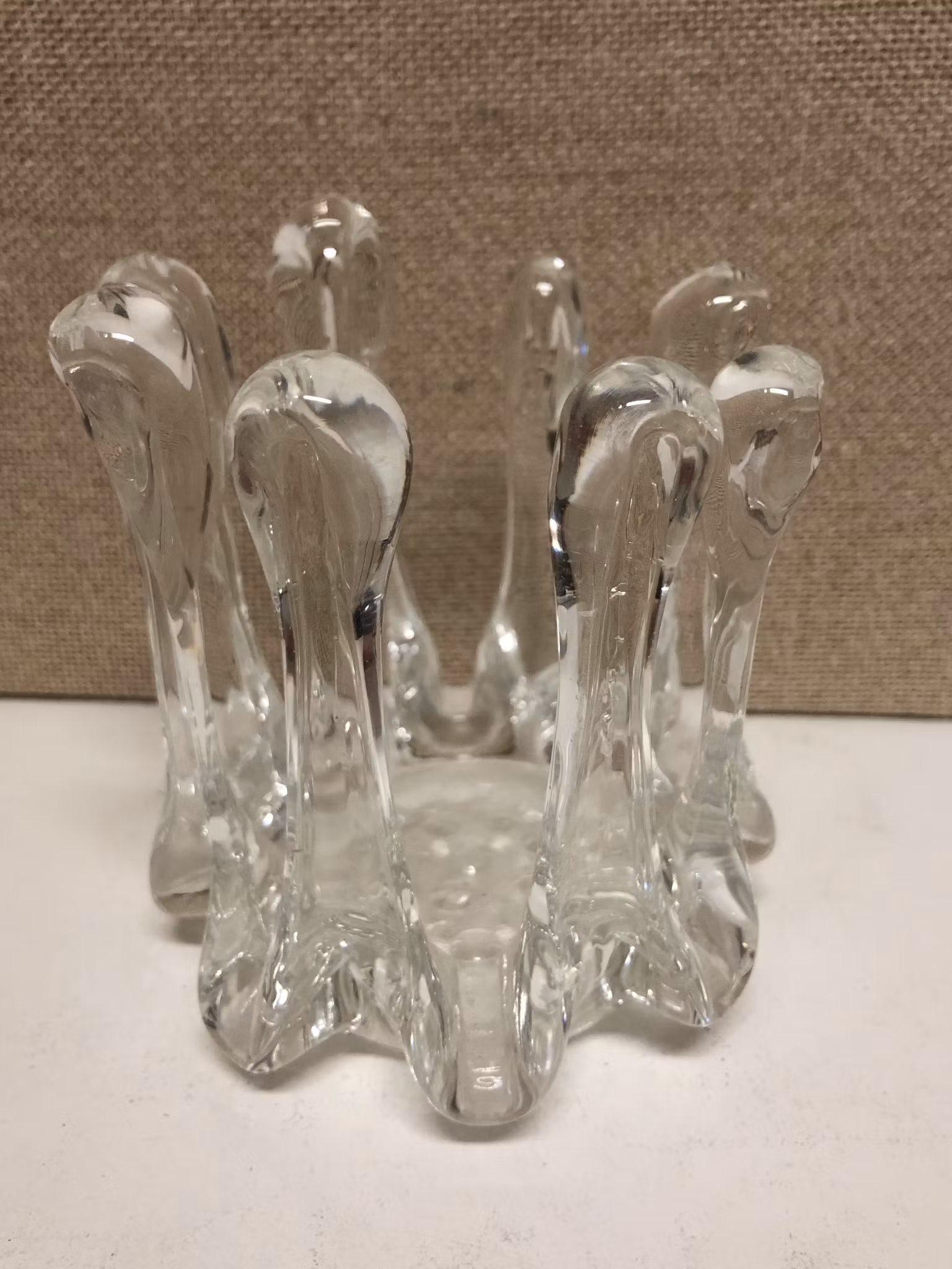 CANDLE, glass "Fingers" Bergdala, second half of the 20th century.