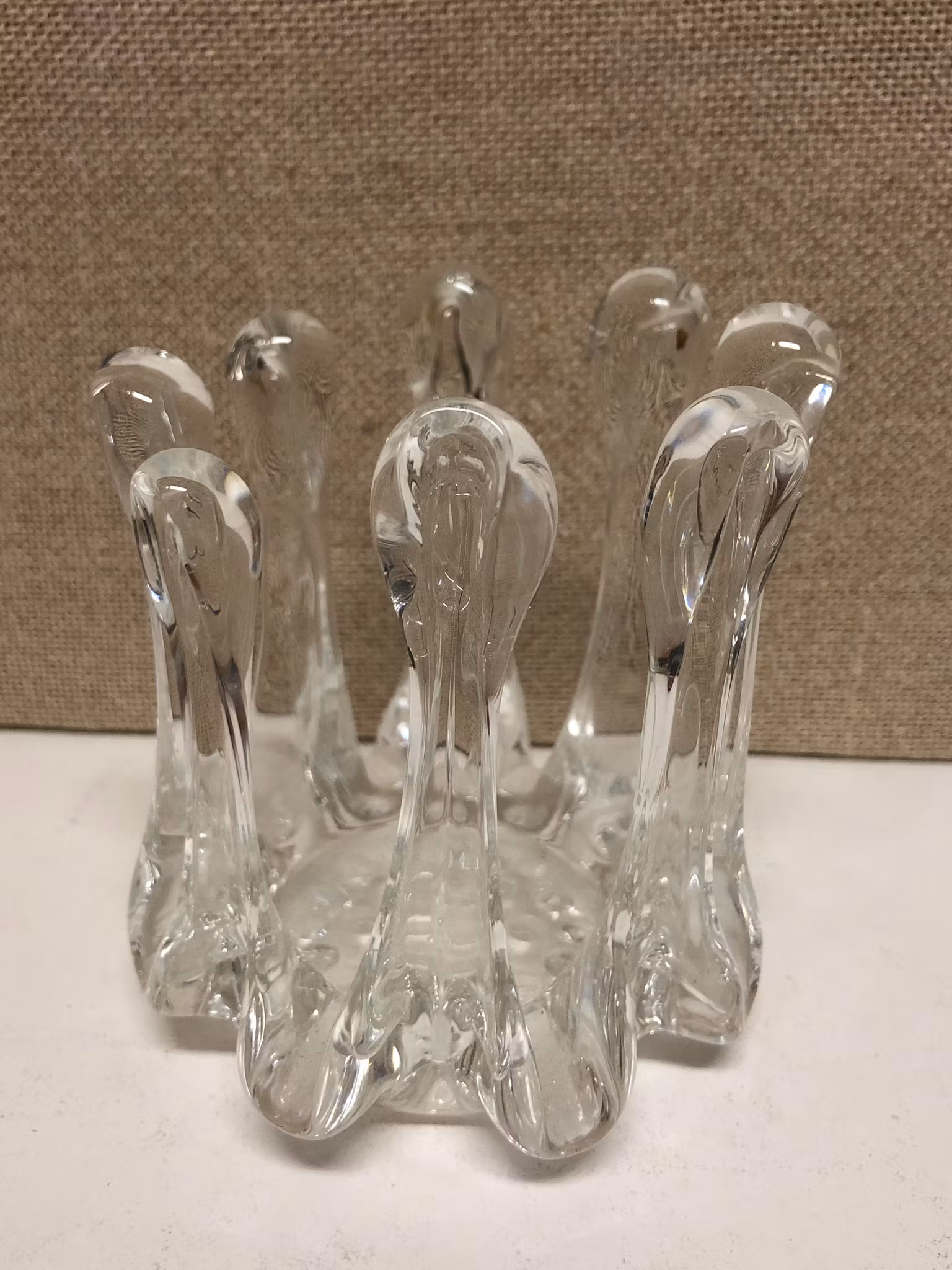 CANDLE, glass "Fingers" Bergdala, second half of the 20th century.