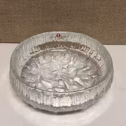 BOWL, glass "Lunaria" Tapio Wirkkala, Iittala.