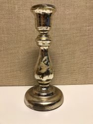LJUSSTAKE, glas, "Fattigmanssilver" 1800-tal.