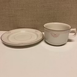 KAFFEKOPP MED FAT, stengods, "Liza", Karin Björquist, Gustavsberg.