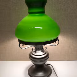 BORDSLAMPA, metall/glas, 1970/80-tal.