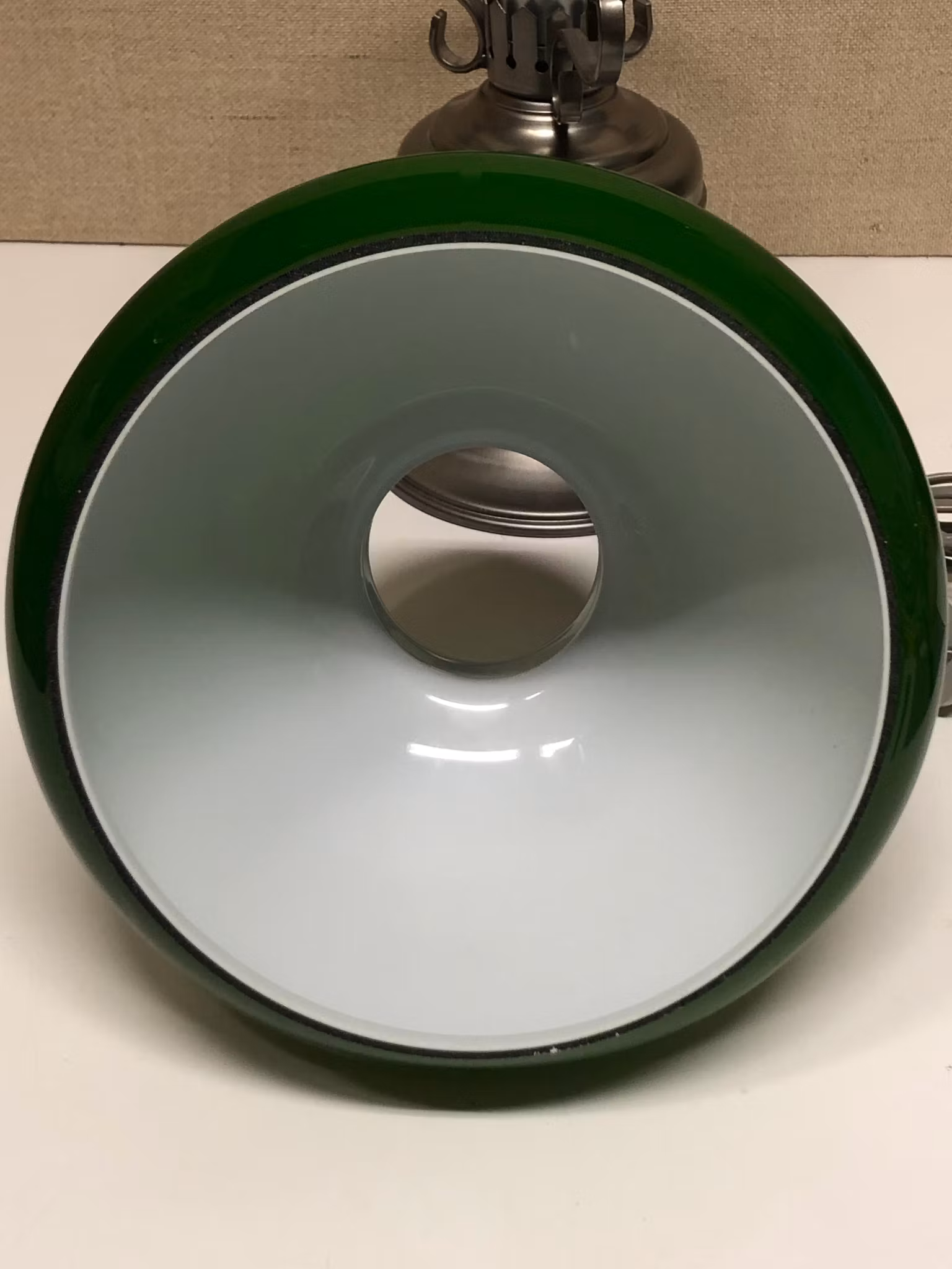 BORDSLAMPA, metall/glas, 1970/80-tal.