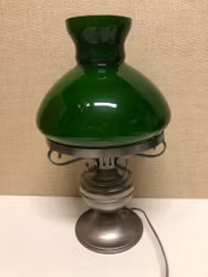 BORDSLAMPA, metall/glas, 1970/80-tal.