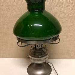 BORDSLAMPA, metall/glas, 1970/80-tal.