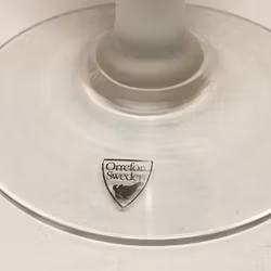 CANDLEHOLDER, glass, "Celeste" Anne Nilsson, Orrefors.