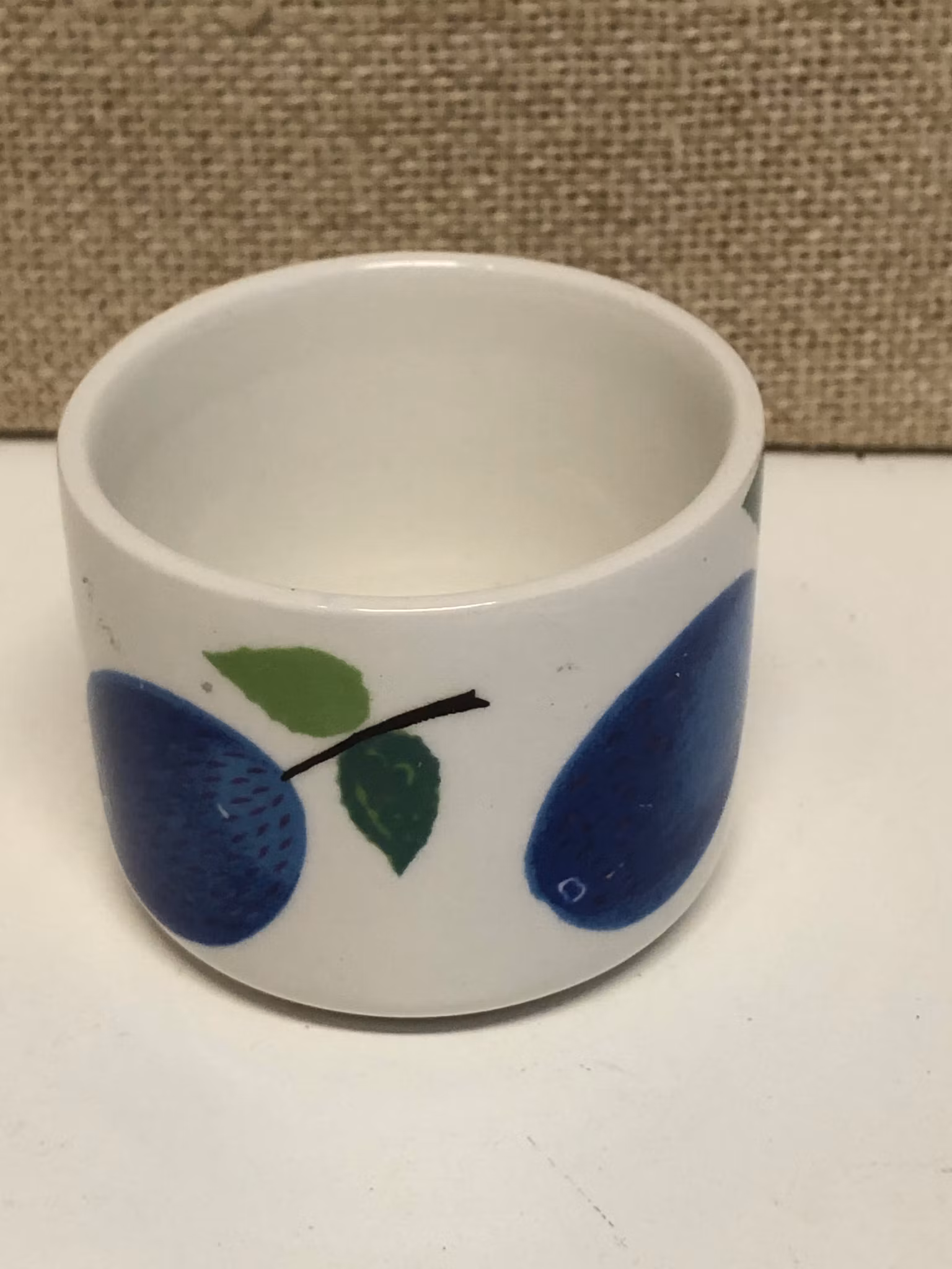 ÄGGKOPP, flintgods  "Prunus" Stig Lindberg, Gustavsberg.
