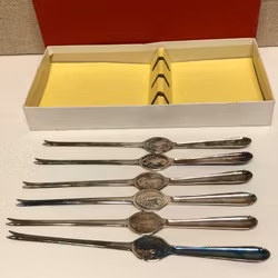 CRAB FORKS 6 pcs, EPNS, AI, Sheffield, England.
