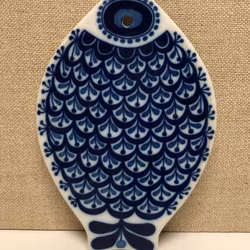 CUTTING BOARD, porcelain, fish, Porsgrund, Norway.