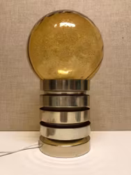 BORDSLAMPA, glas, metall, Fåglavik, 1960/70-tal.