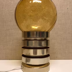 BORDSLAMPA, glas, metall, Fåglavik, 1960/70-tal.