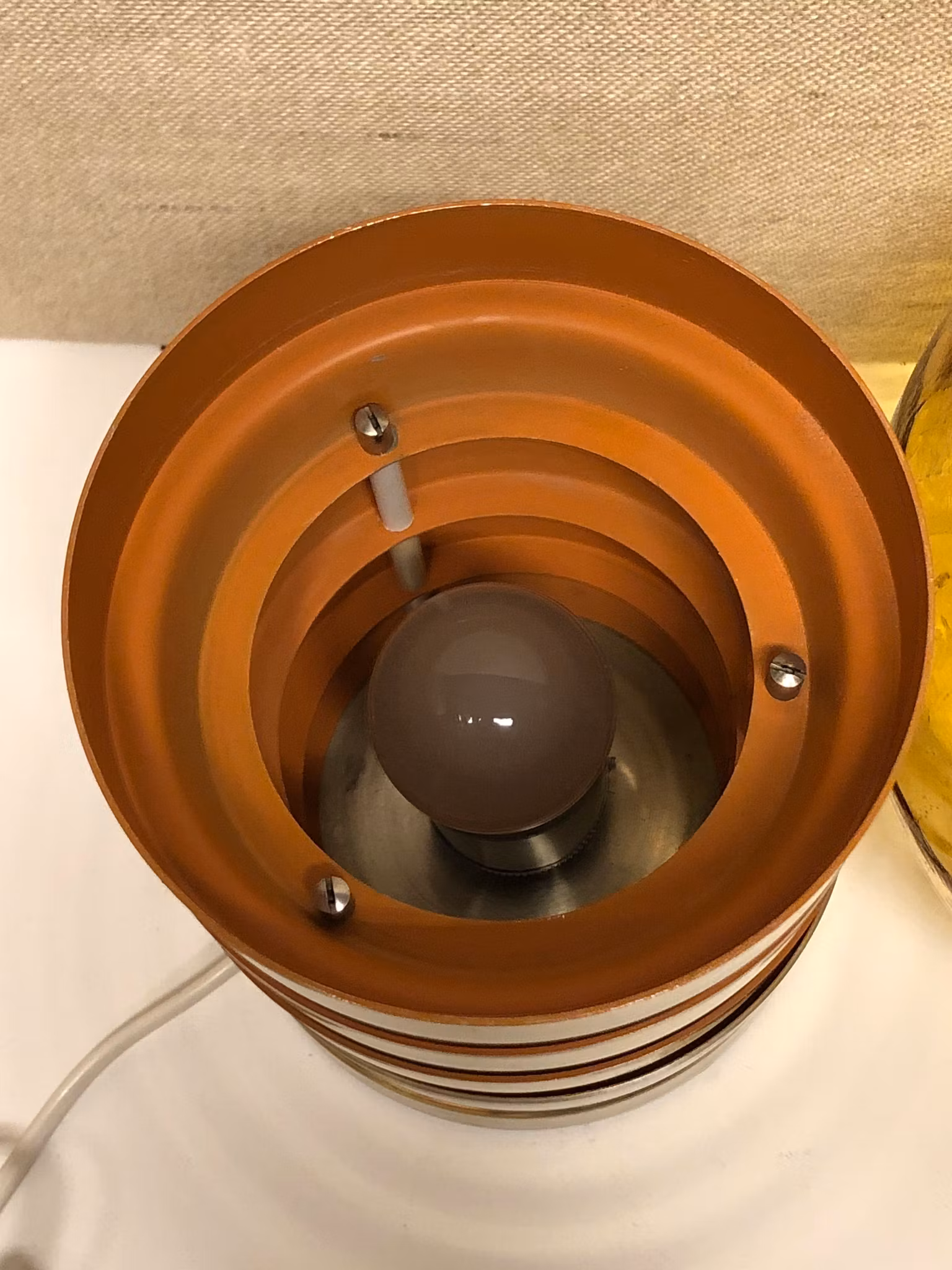 BORDSLAMPA, glas, metall, Fåglavik, 1960/70-tal.