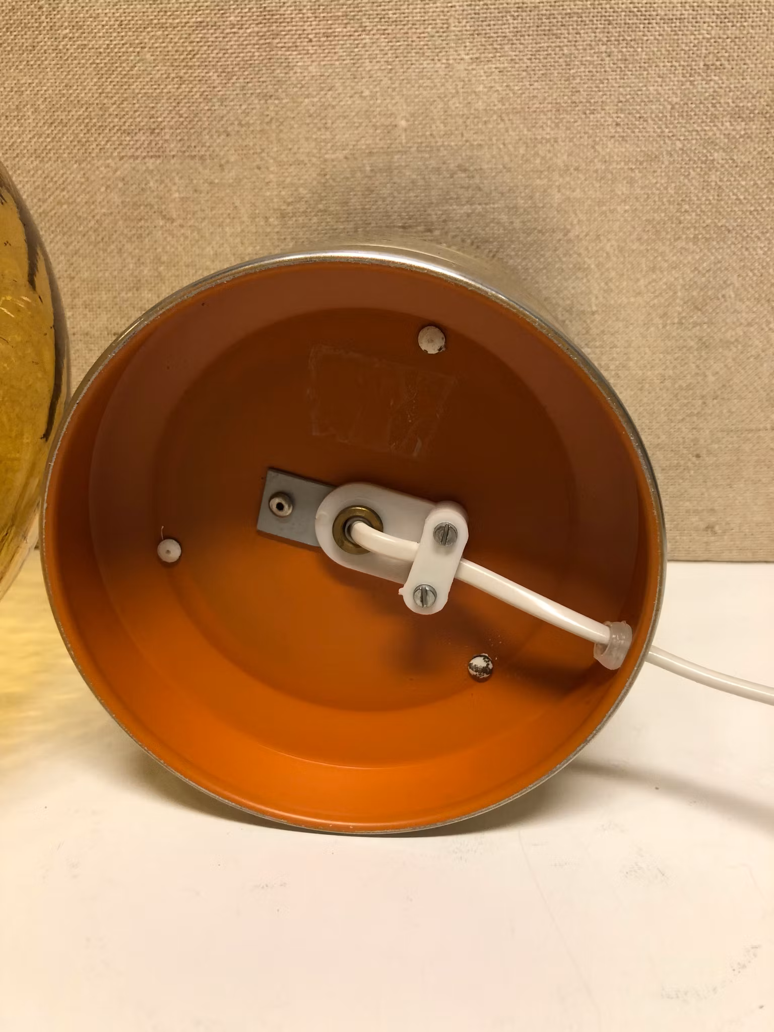 BORDSLAMPA, glas, metall, Fåglavik, 1960/70-tal.