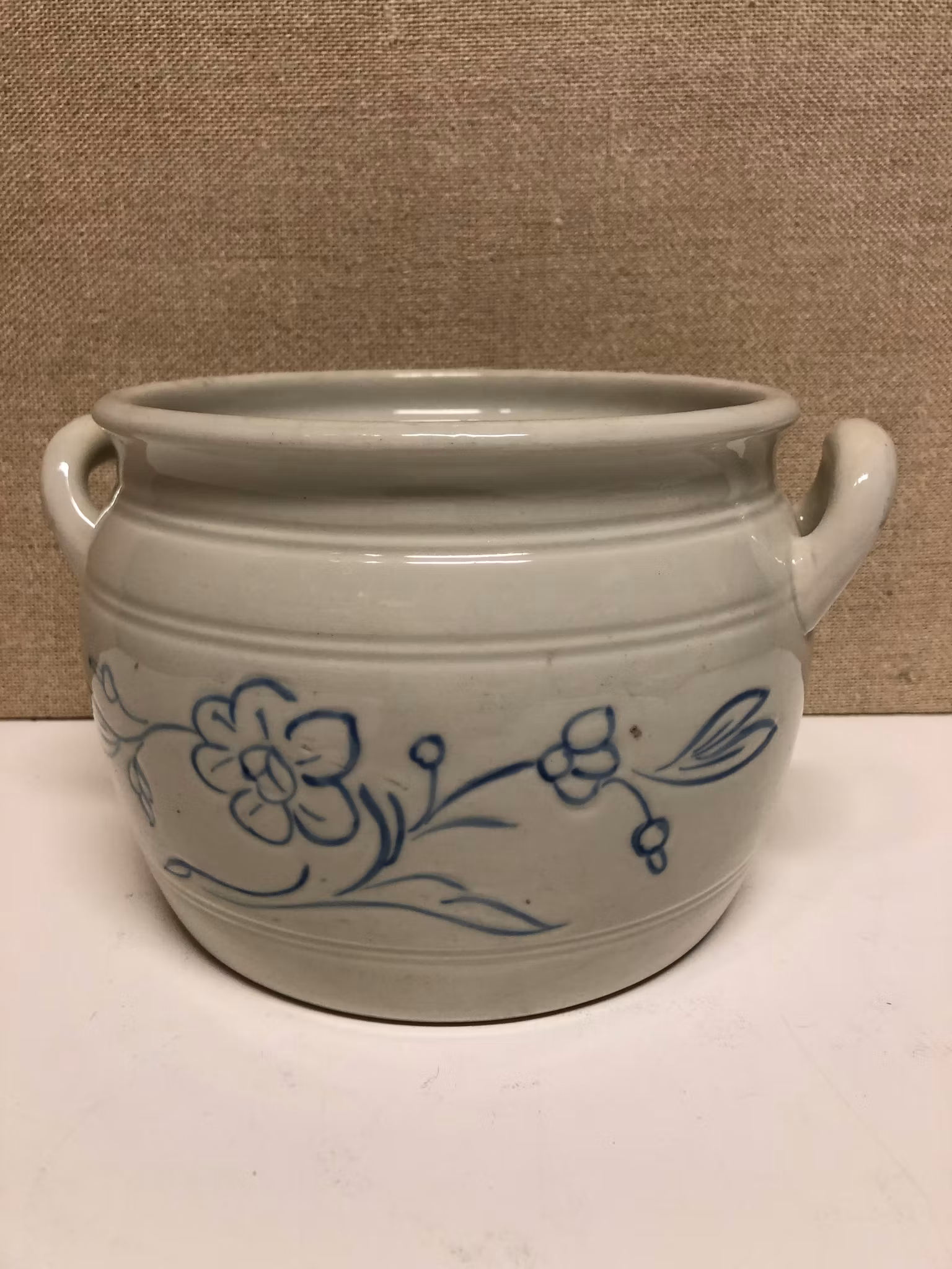 KRUKA, stengods, blå/vit, 1900-talets första hälft.