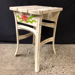 TRÄDGÅRDSPALL, metall/trä, 1900-tal.