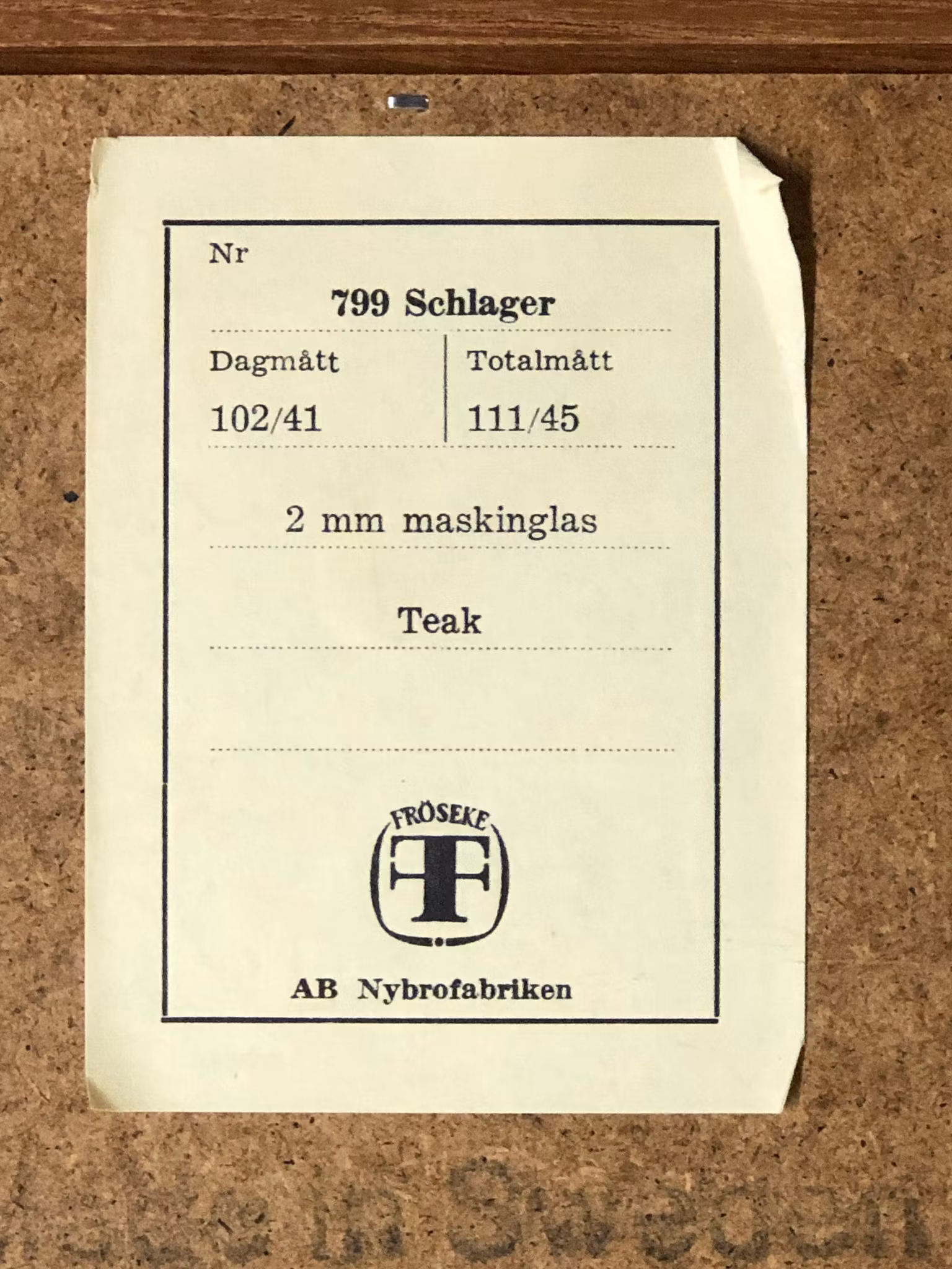 SPEGEL, teak, Fröseke AB Nybrofabriken, 1960-tal.