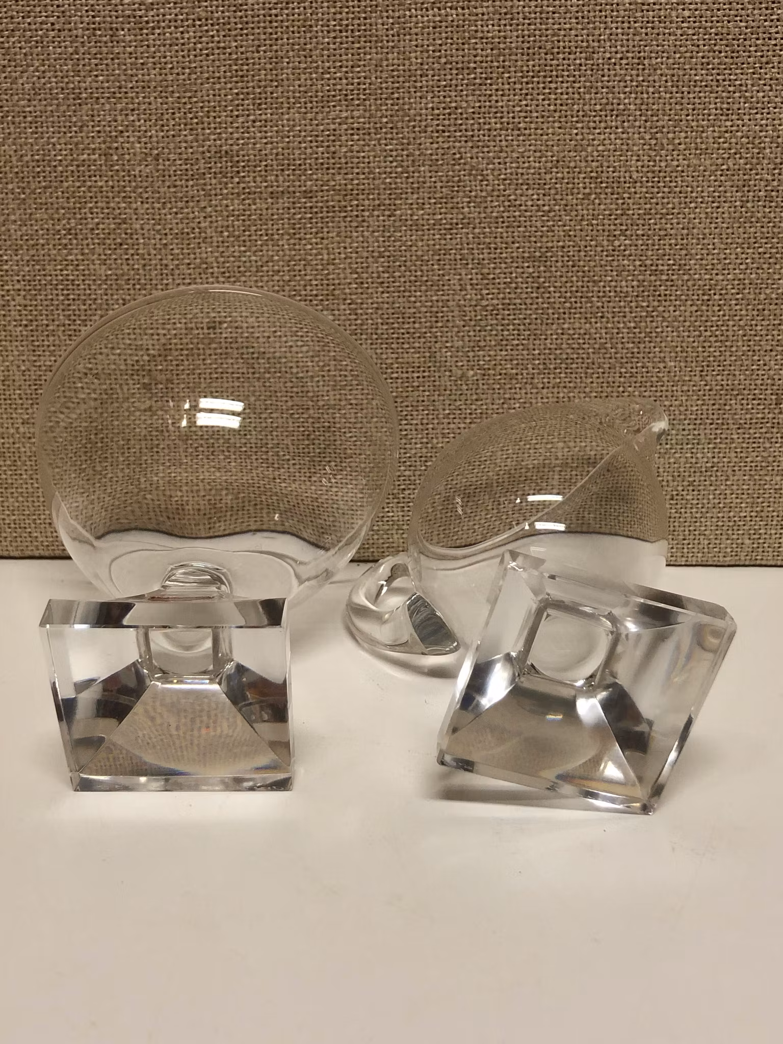 MILK JUG & SUGAR BOWL, glass, Orrefors.