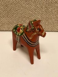 DALAHÄST, bemålat trä, miniatyr, 1940/50-tal.