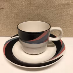 COFFEE CUP, porcelain, 1980s.