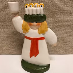 LUCIA/CANDLEHOLDER, porcelain, Lisa Larsson, Goebel, West Germany.