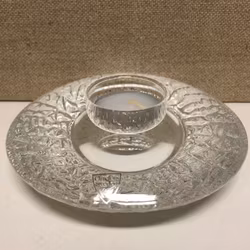 CANDLE, crystal, "Discus" Lars Hellsten, Orrefors.