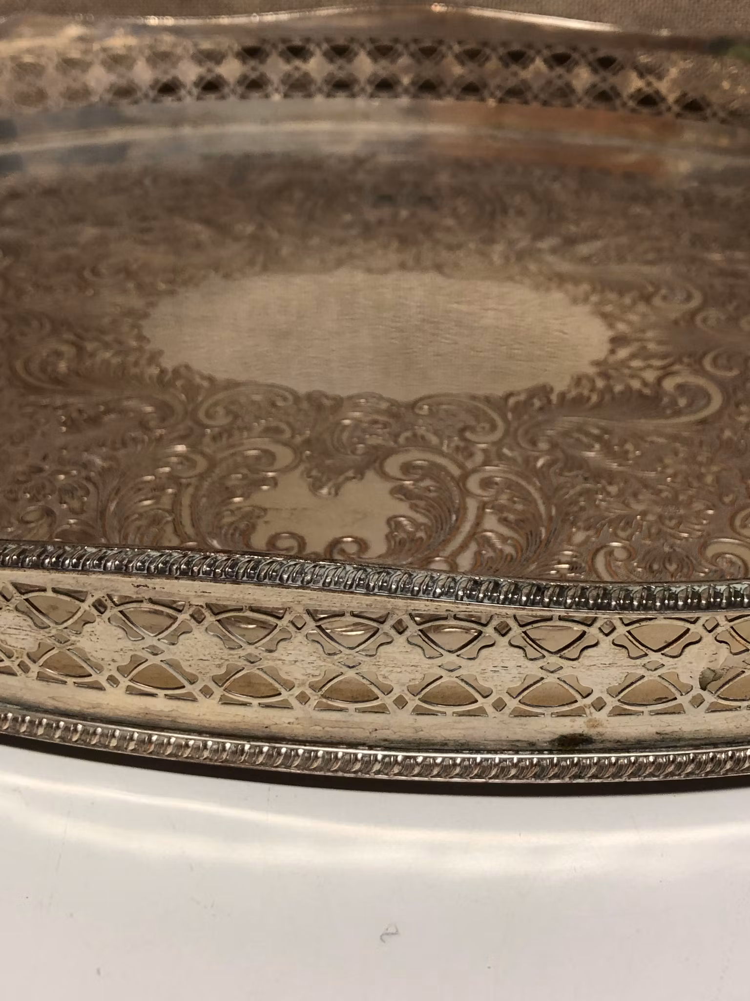 BRICKA, silver på koppar, 1900-talets andra hälft.