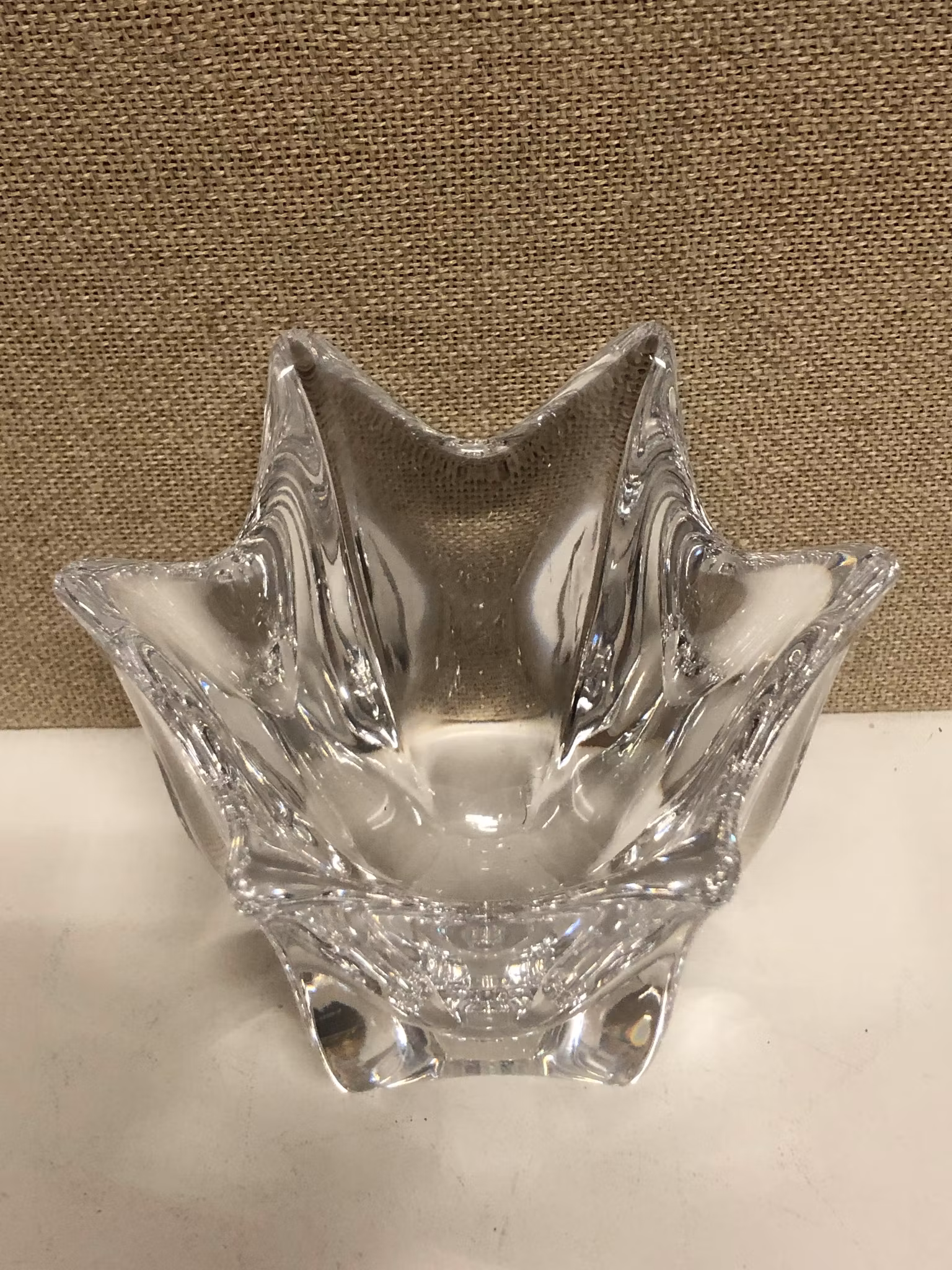 BOWL, crystal, Orrefors, Sweden.