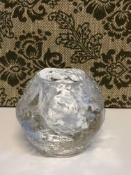 CANDLE, glass, "Snow ball" Ann Wolff, Kosta Boda.