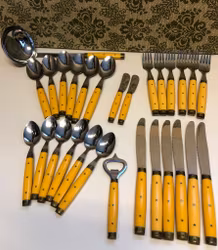 CUTLERY, 28 pieces, stainless steel, Melron, France.