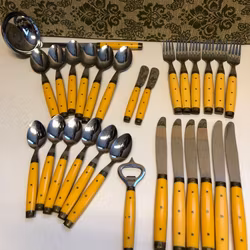 CUTLERY, 28 pieces, stainless steel, Melron, France.