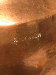 KOPPARGRYTA, tre ben, J.A. Olsson, 1800-tal.