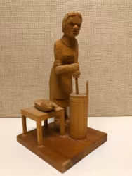 SCULPTURE, wood, "Butter churn" Paul Forsgren, Torrböle Nordmaling.