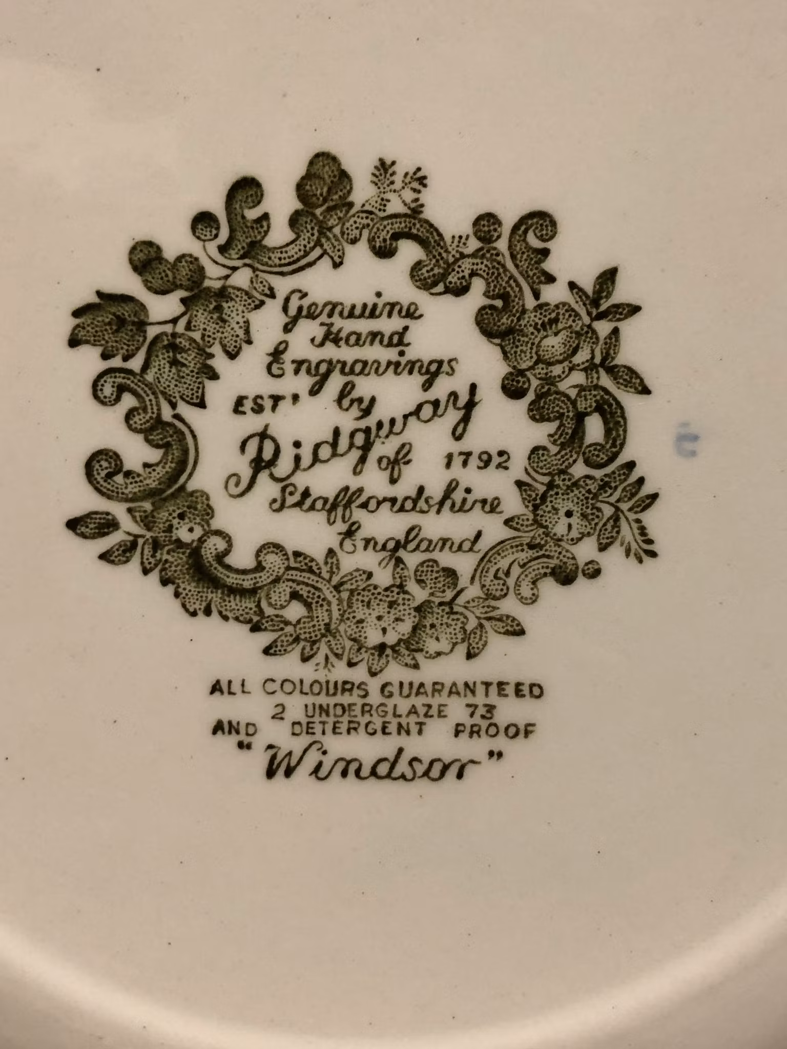 FÖRRÄTTSTALLRIKAR 5 st. porslin, "Windsor", Ridgway of Staffordshire, England.
