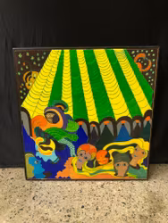ANITA HELLSTRÖM, oil on chipboard "Önske Portar" signed and dated -74.